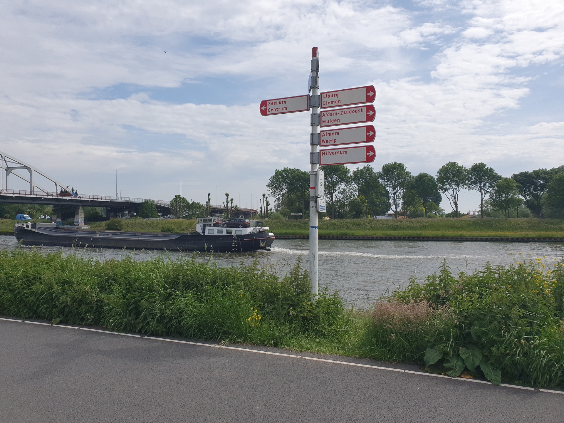 Signage showing the way to Almere